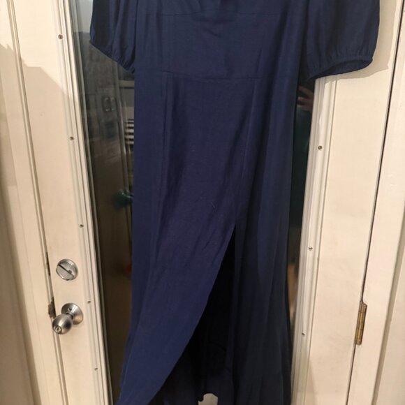 Reformation “Belgium” Linen Maxi Dress – Navy - Picture 5 of 9